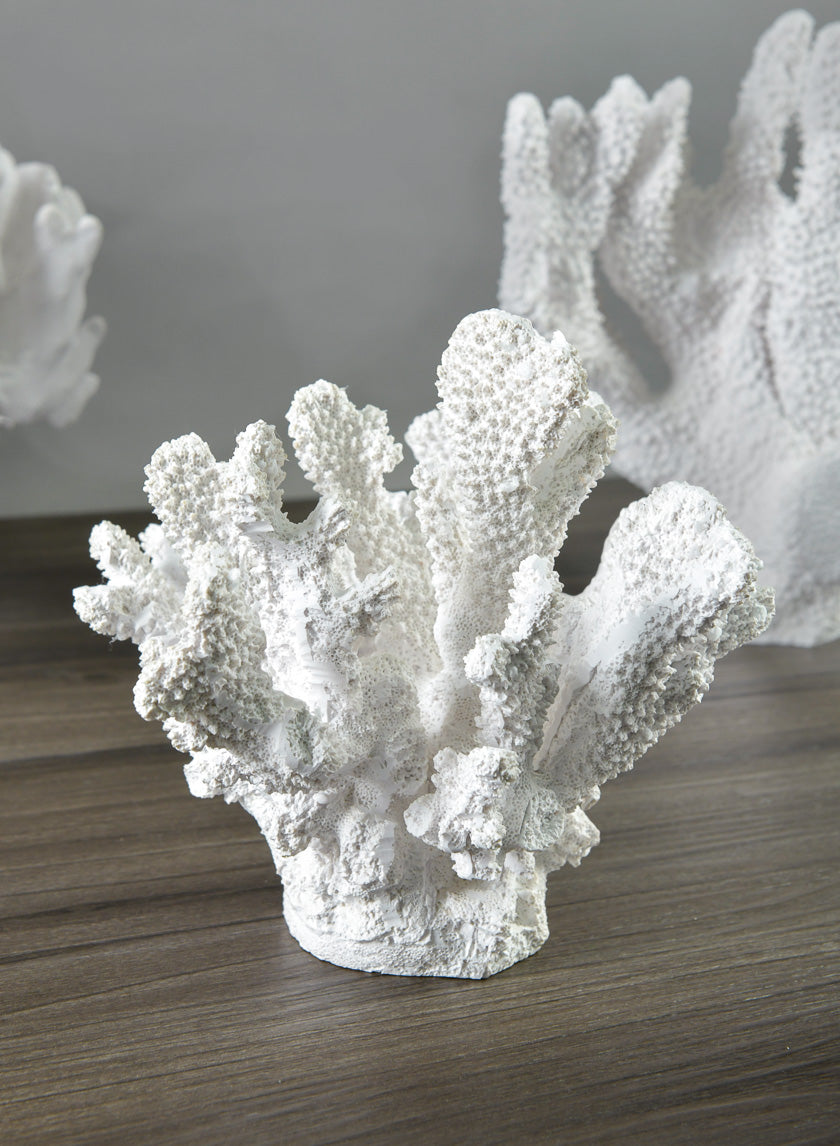 6in Long Artificial White Finger Coral Decor Jamaligarden