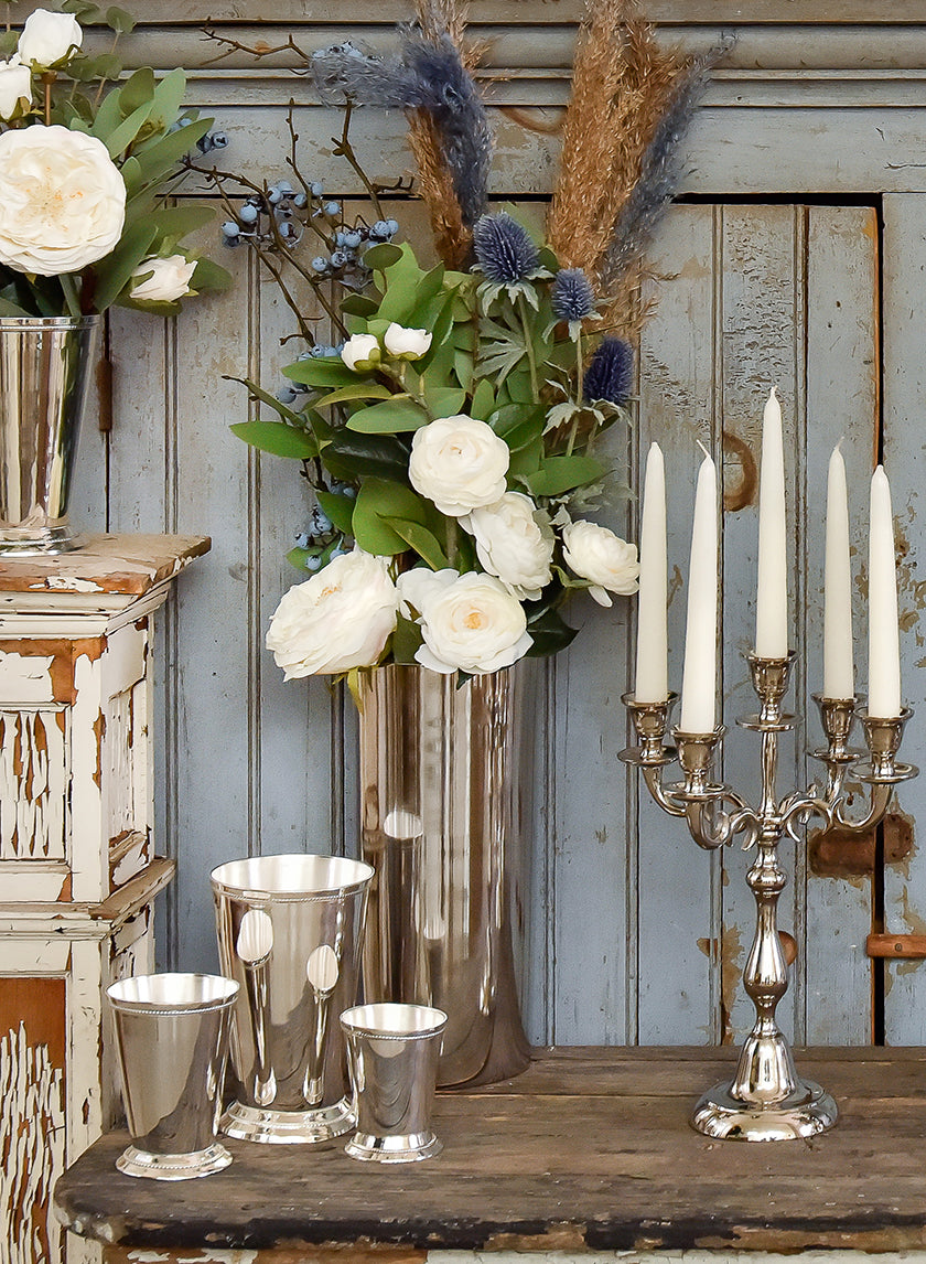 Nickel Plated Aluminum Cylinder Decor Jamaligarden