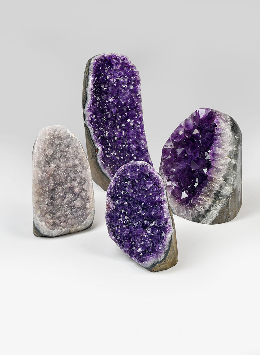 Small, Medium, Large Polished Amethyst Geode Stones Decor Jamaligarden