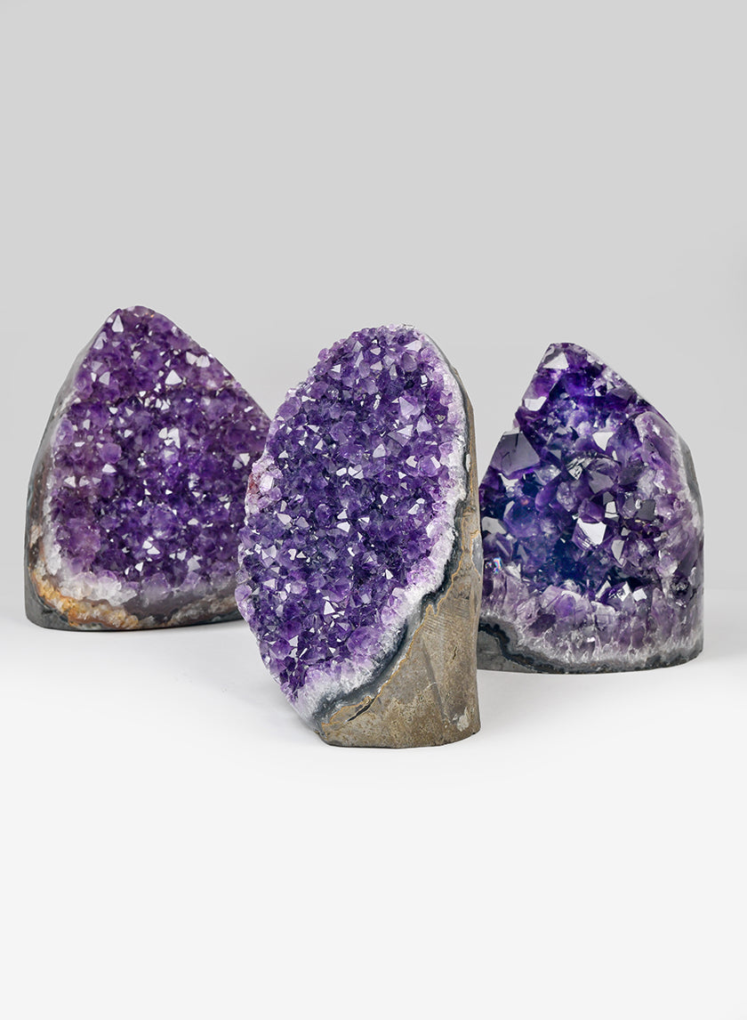Small, Medium, Large Polished Amethyst Geode Stones Decor Jamaligarden