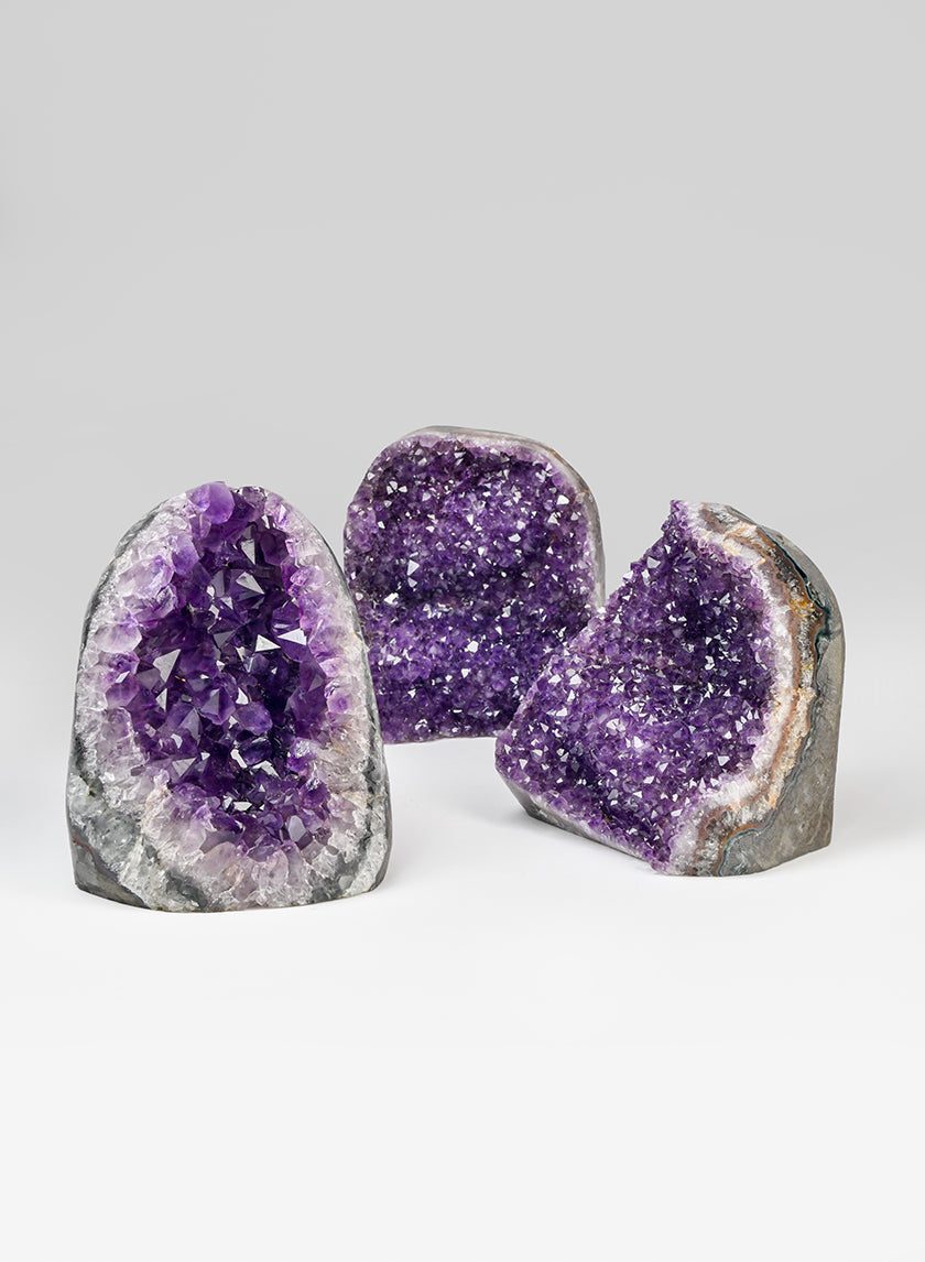 Small, Medium, Large Polished Amethyst Geode Stones Decor Jamaligarden