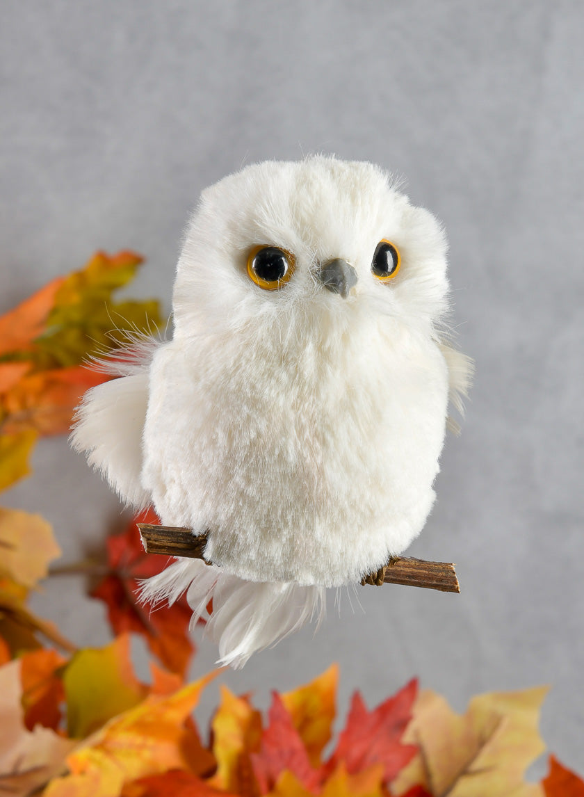 3in Long Mini White Hanging Owl Decor Jamaligarden