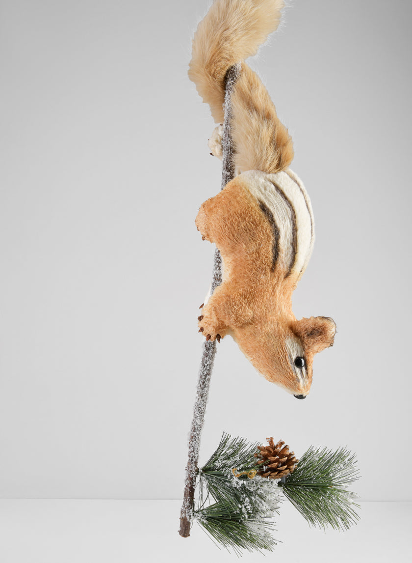 28in Long Brown Squirrel Branch Decor Jamaligarden