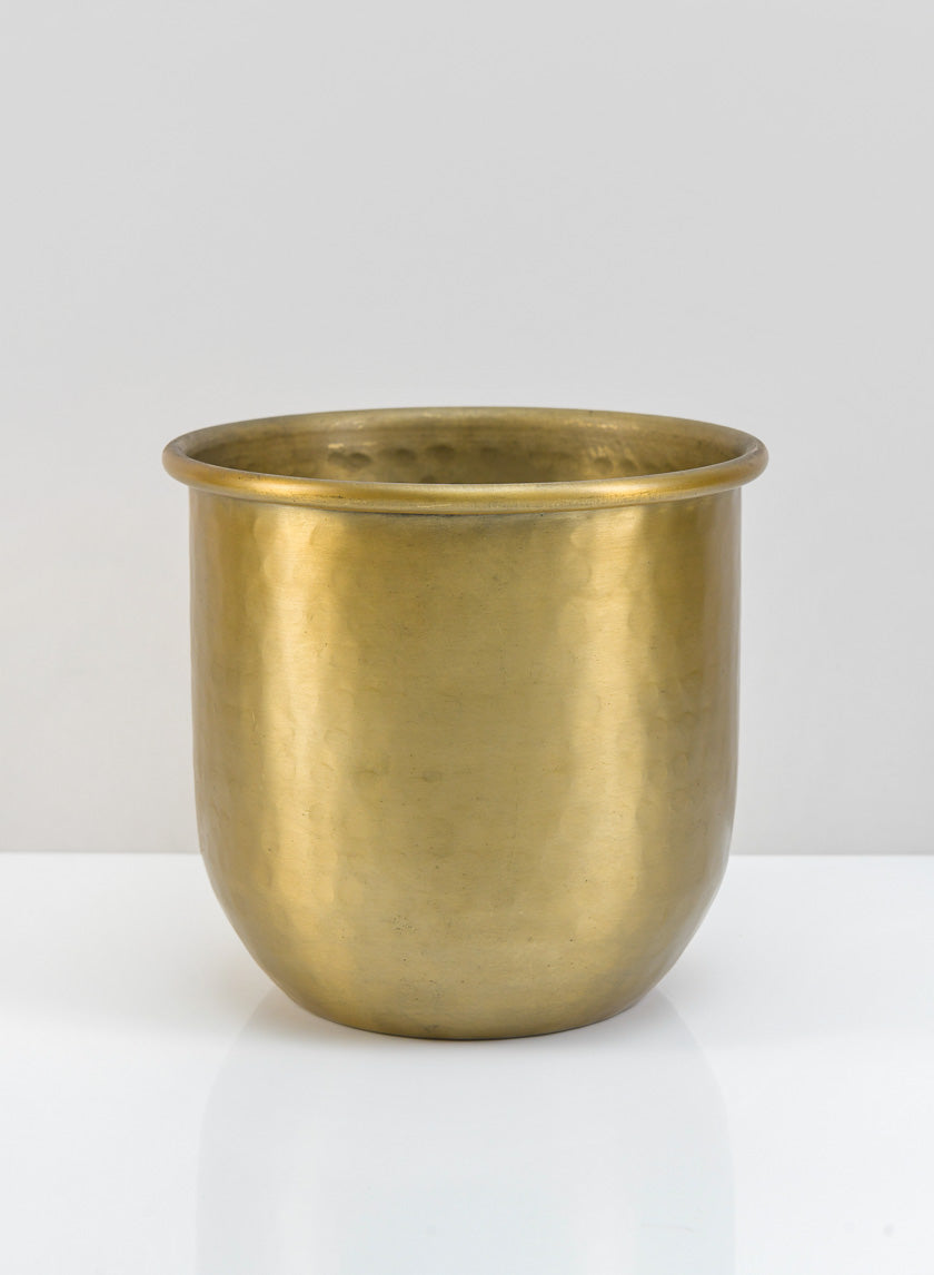 LuckNow Brass look Aluminum Pot Decor Jamaligarden 6in Tall EACH