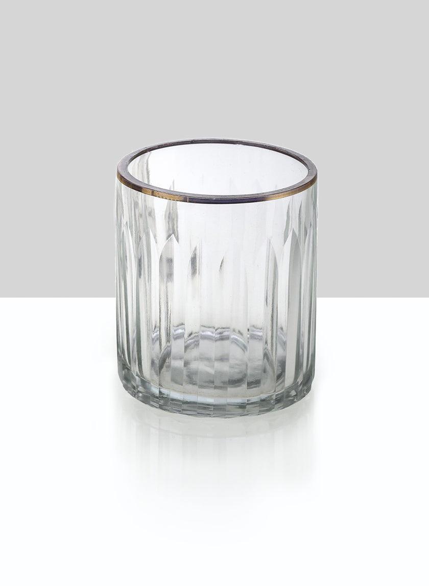 Etched Glass Votive Holders With Gold Rims Decor Jamaligarden
