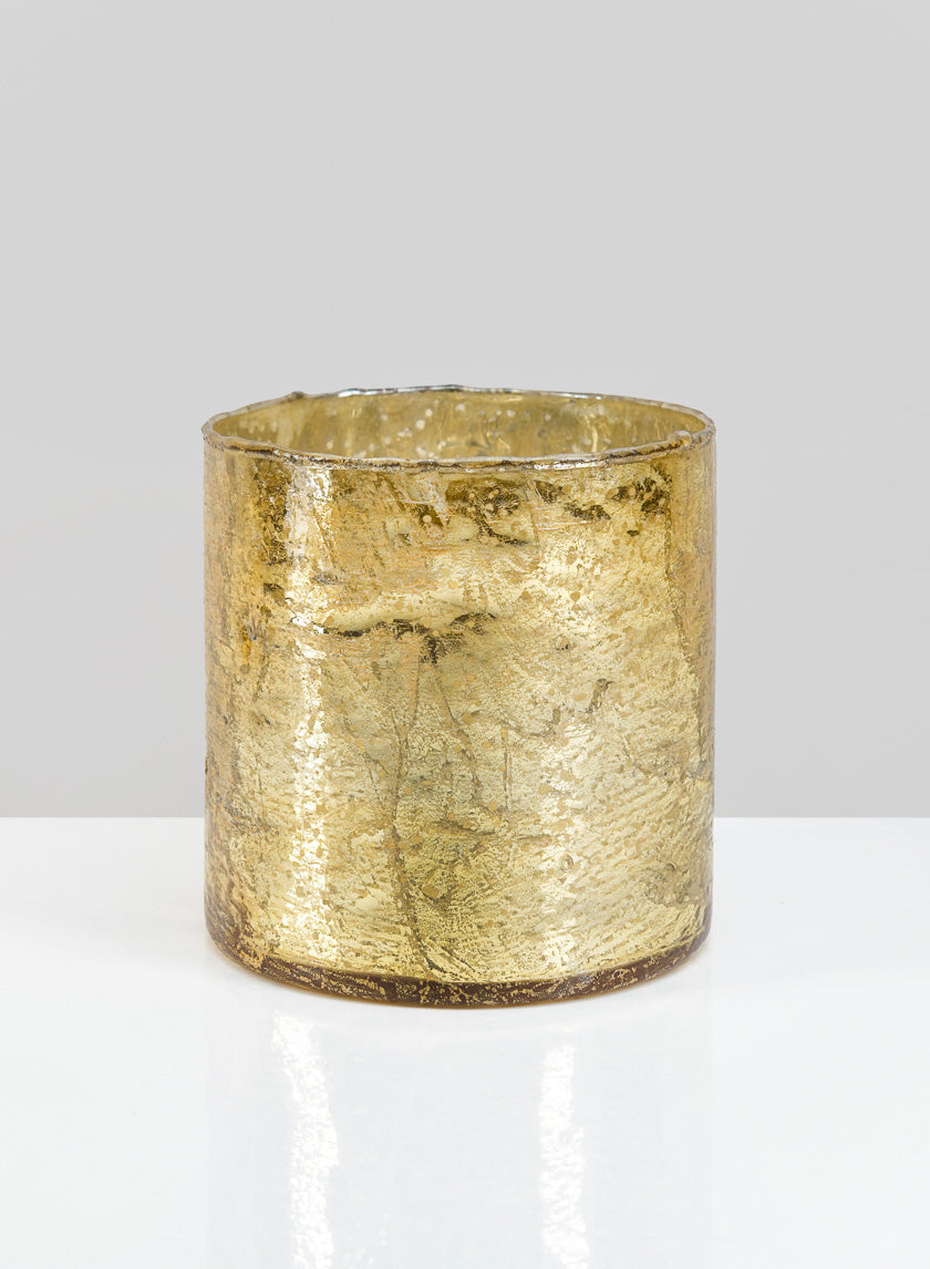 5in Tall Gold Glass Vase Decor Jamaligarden