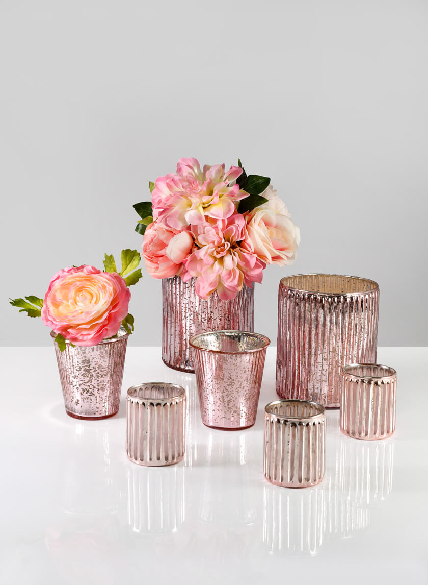 4in Tall La Fete en Rose Vintage Pink Julep Glass Cup Decor Jamaligarden