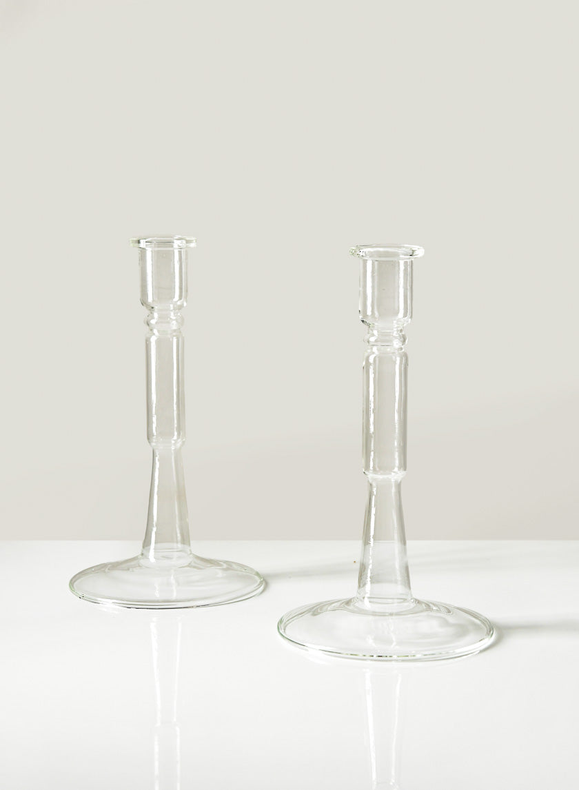 Lumier Glass Taper Holder Decor Jamaligarden