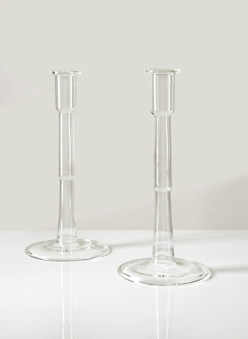 Lumier Glass Taper Holder Decor Jamaligarden