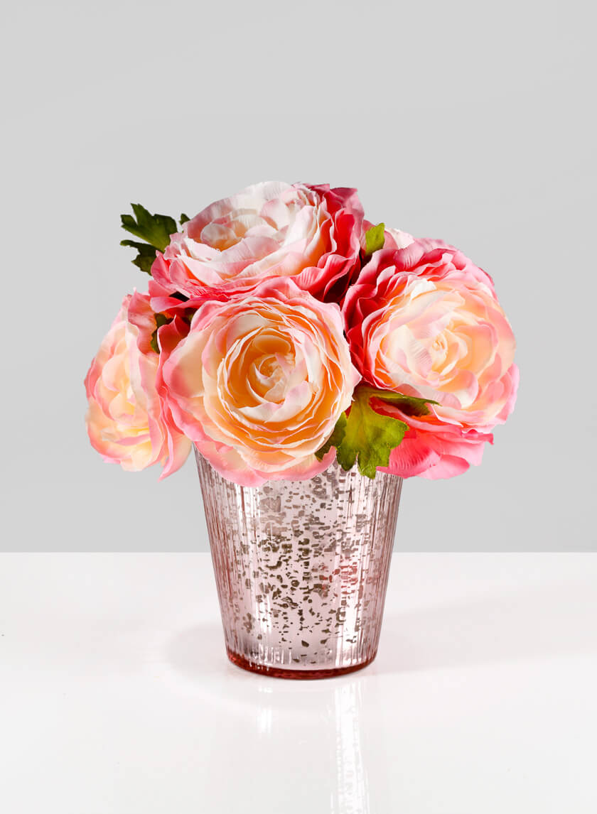 4in Tall La Fete en Rose Vintage Pink Julep Glass Cup Decor Jamaligarden