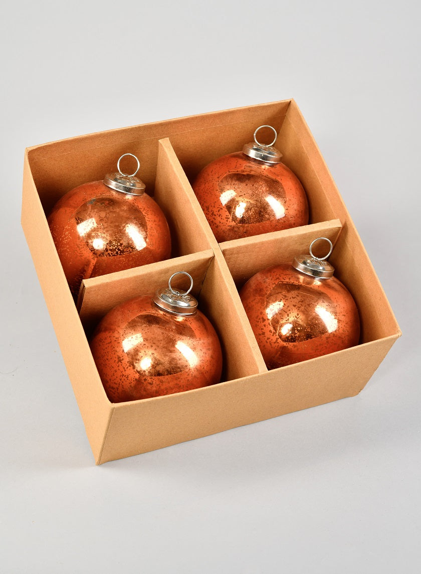 Antique Copper Glass Ornament Balls Decor Jamaligarden