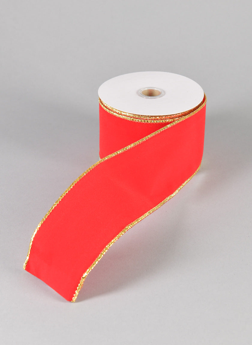 30ft Long Roll Ribbon-Red W/Gold Glitter Decor Jamaligarden