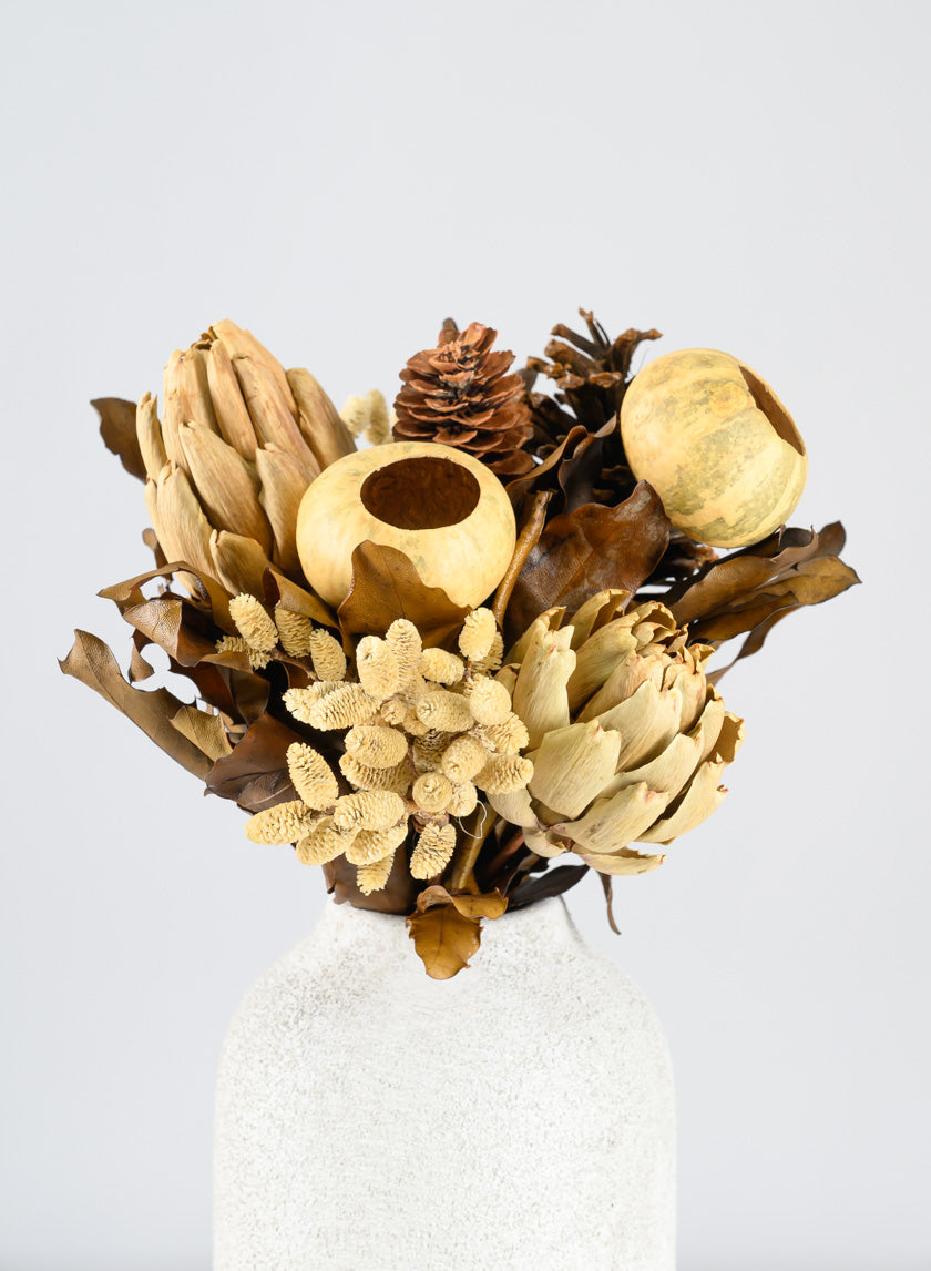 14in Long Mixed Dried Pods and Leaves Bouquet Decor Jamaligarden