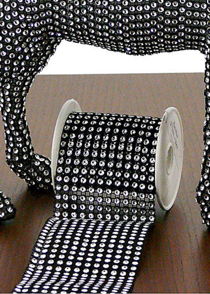 Black With Silver Diamond Bead Balls, Deer &amp; Ribbon Decor Jamaligarden