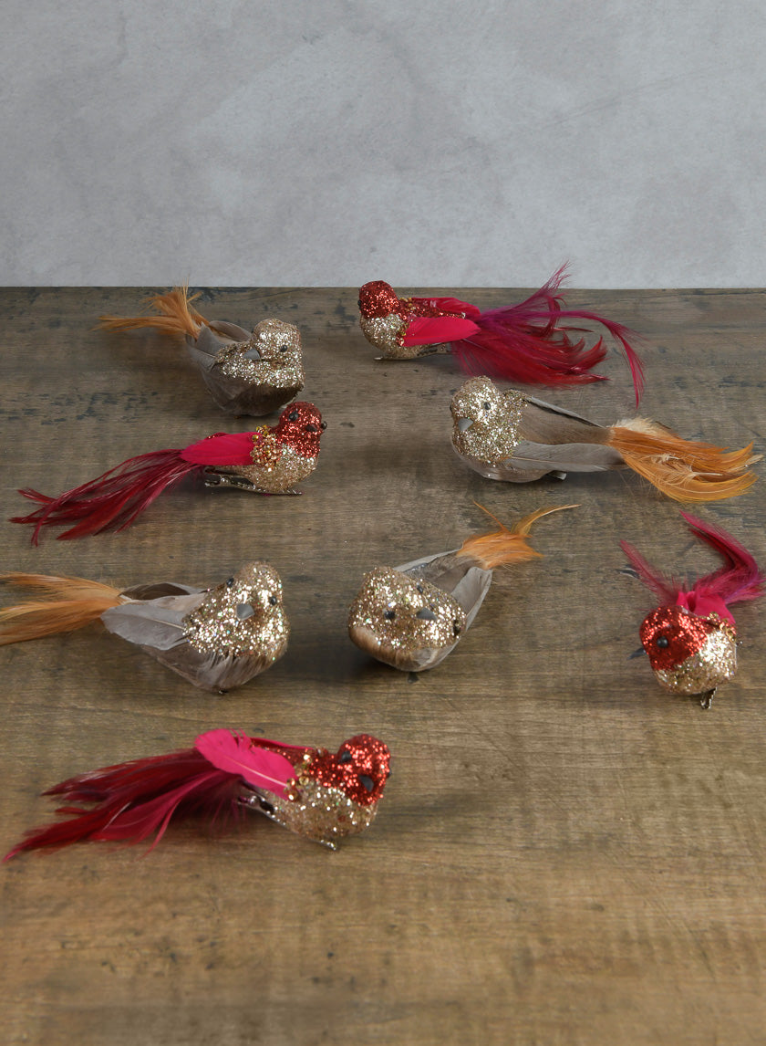 5in Long Decorative Red Bird Decor Jamaligarden
