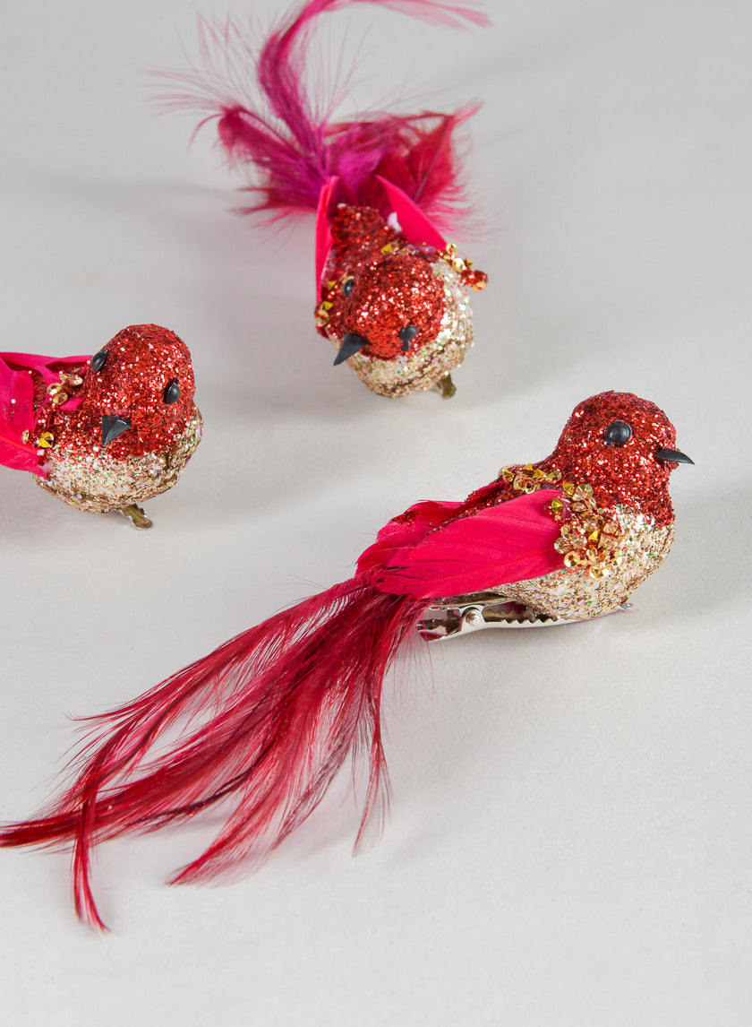 5in Long Decorative Red Bird Decor Jamaligarden
