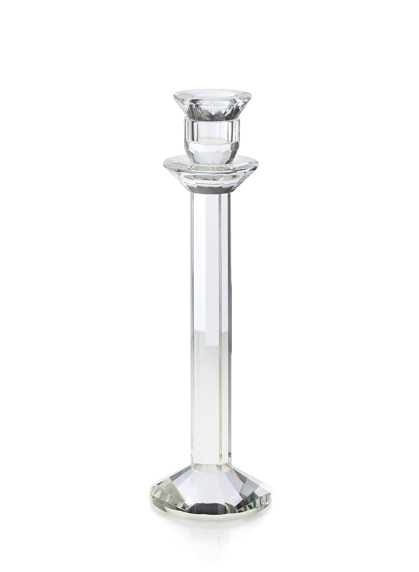 Faceted Stem Crystal Candlesticks Decor Jamaligarden