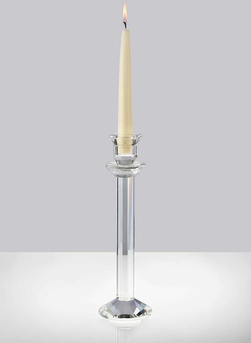 Faceted Stem Crystal Candlesticks Decor Jamaligarden