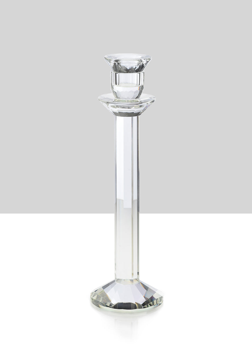 Faceted Stem Crystal Candlesticks Decor Jamaligarden