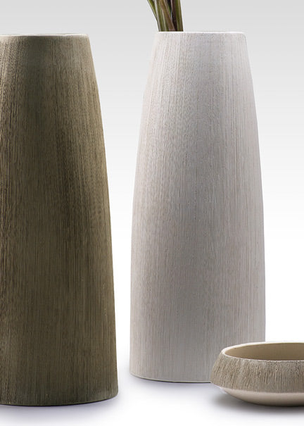 15-inch Textured Ceramic Vases &amp; 6-inch Bowl Decor Jamaligarden