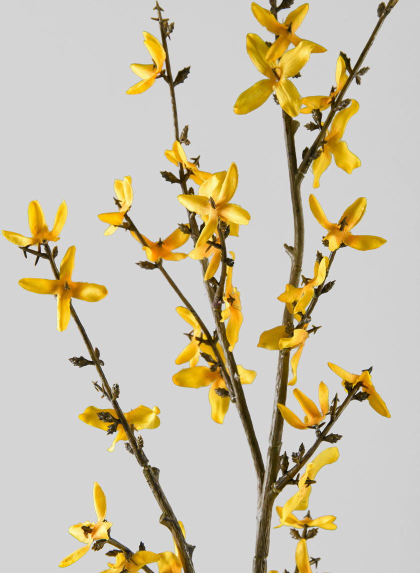 24in Long Blooming Forsythia Branch Decor Jamaligarden