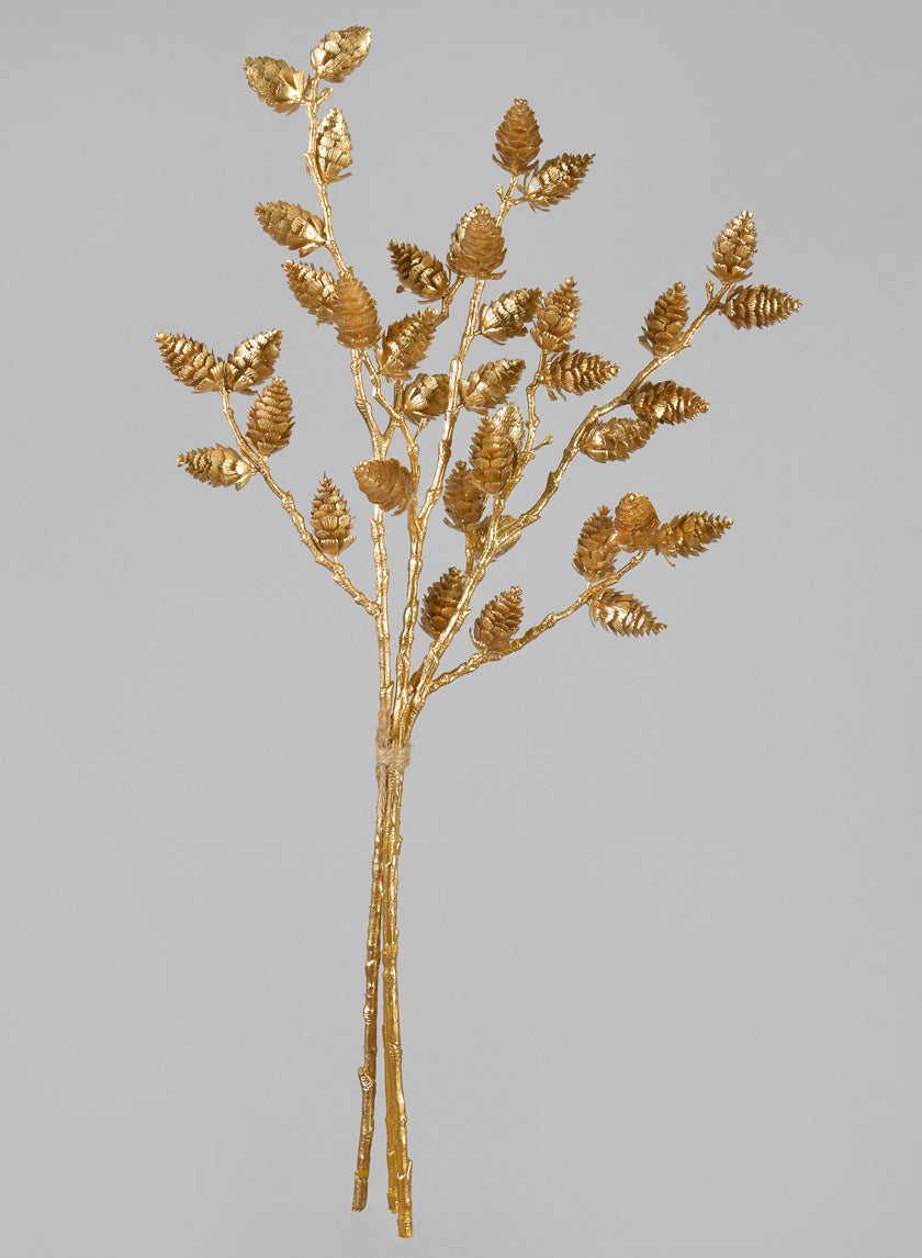 24in Long Pinecone Bundle x 3 Branches Decor Jamaligarden