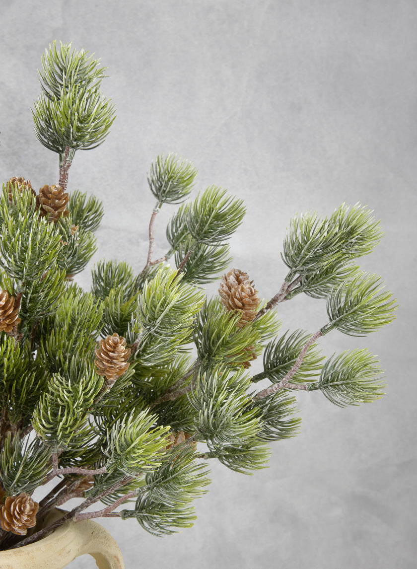 15in Long Cedar Bush x 5 Heads with Light Frost Decor Jamaligarden