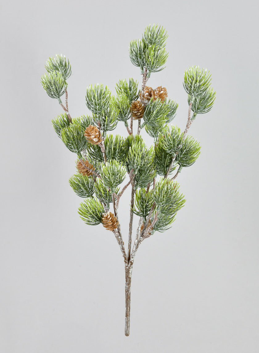 15in Long Cedar Bush x 5 Heads with Light Frost Decor Jamaligarden