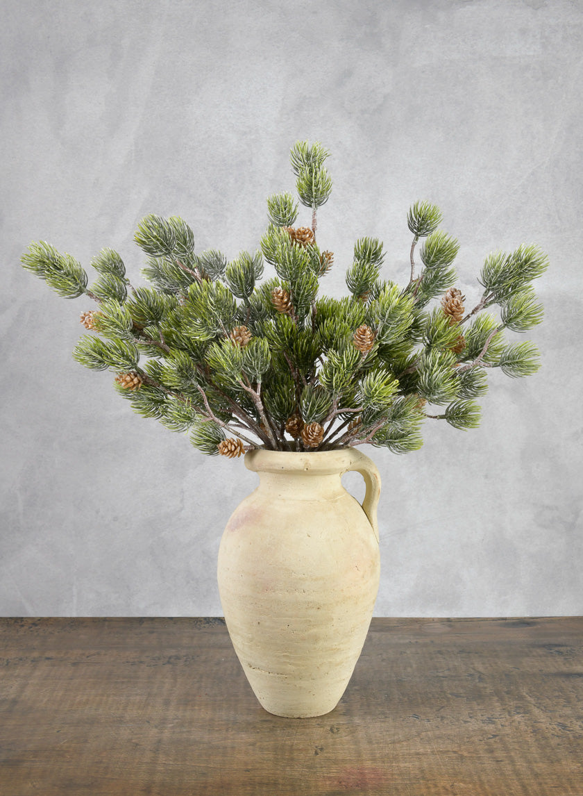 15in Long Cedar Bush x 5 Heads with Light Frost Decor Jamaligarden