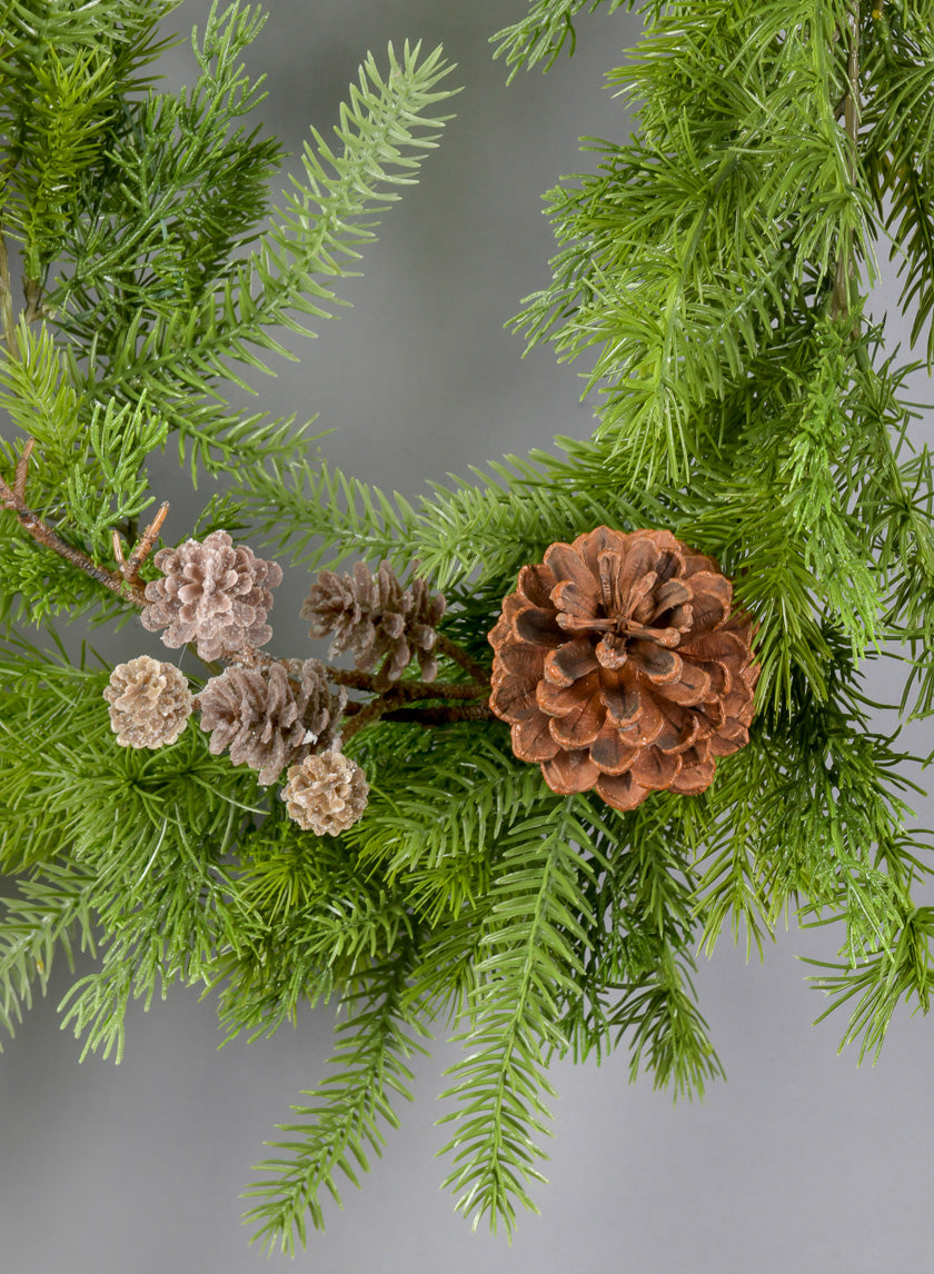77in Long Mixed Pine Plus Pine Cones Vine Decor Jamaligarden