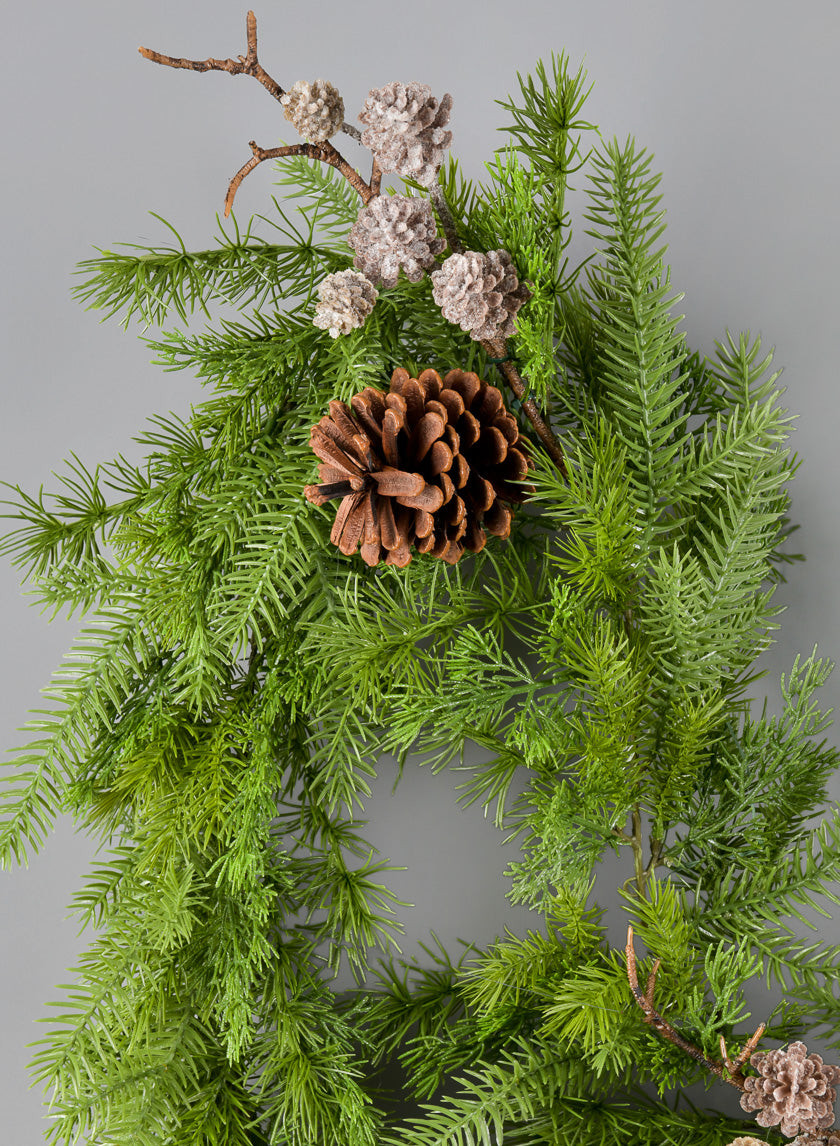 77in Long Mixed Pine Plus Pine Cones Vine Decor Jamaligarden