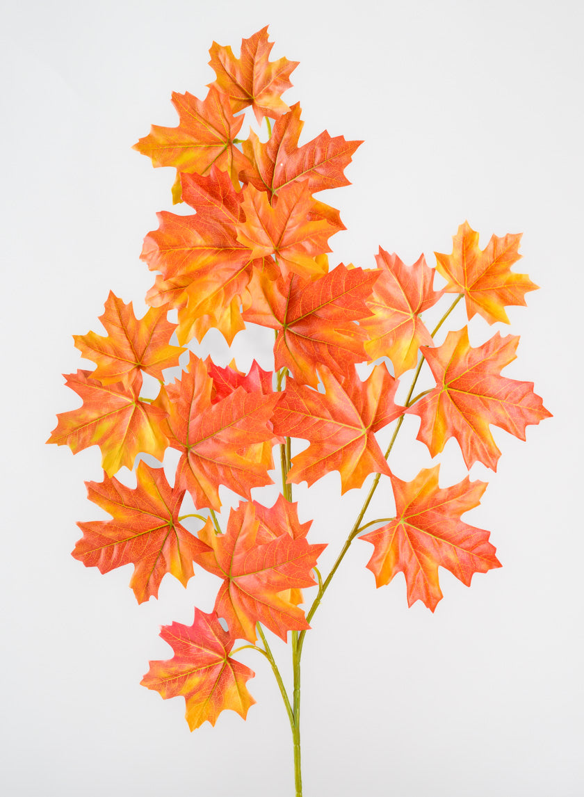 28in Long Single Big Leaf Maple with Branches and Leaves Decor Jamaligarden