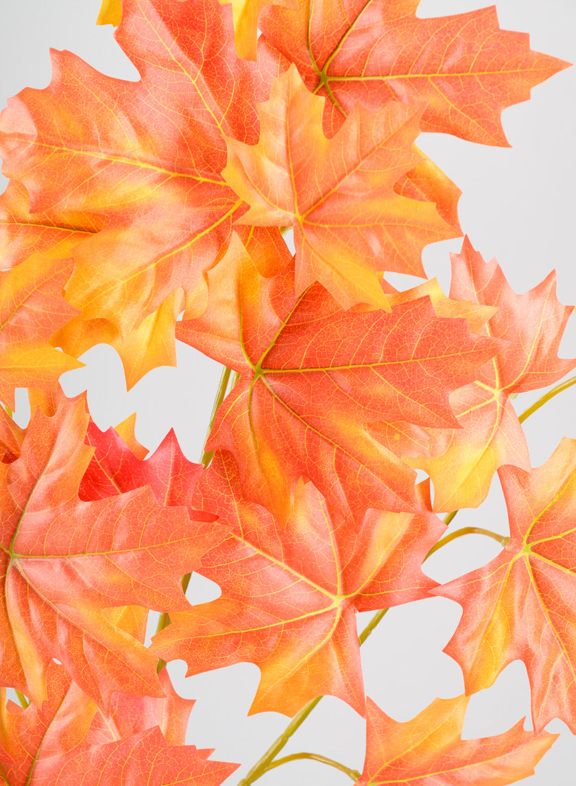 28in Long Single Big Leaf Maple with Branches and Leaves Decor Jamaligarden