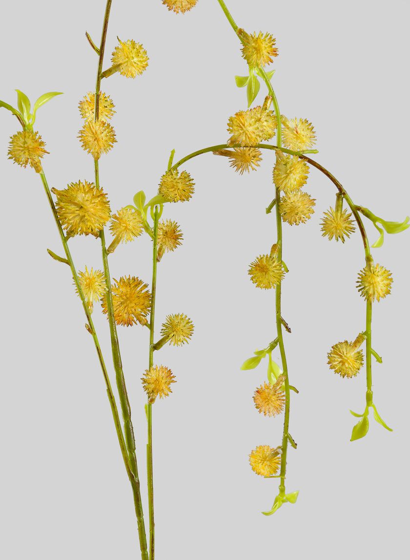 38in Long Drooping Globe Thistle Branch Decor Jamaligarden