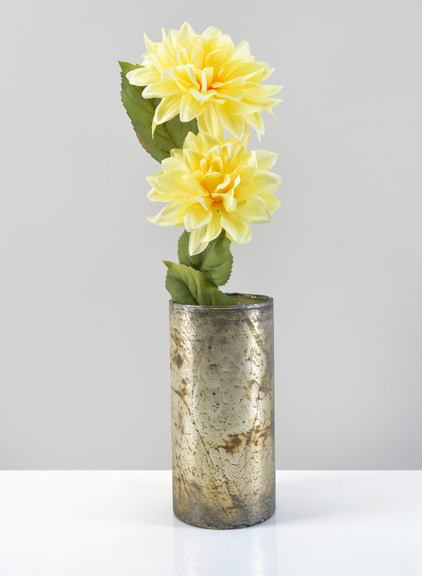 31in Long Double Yellow Dahlia Stem Decor Jamaligarden