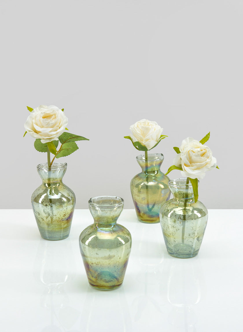 4in Tall Jacques Green Vintage Glass Bud Vase Decor Jamaligarden