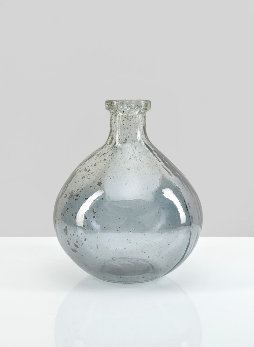 7in Tall Camille Grey Luster Glass Deco Vase Decor Jamaligarden