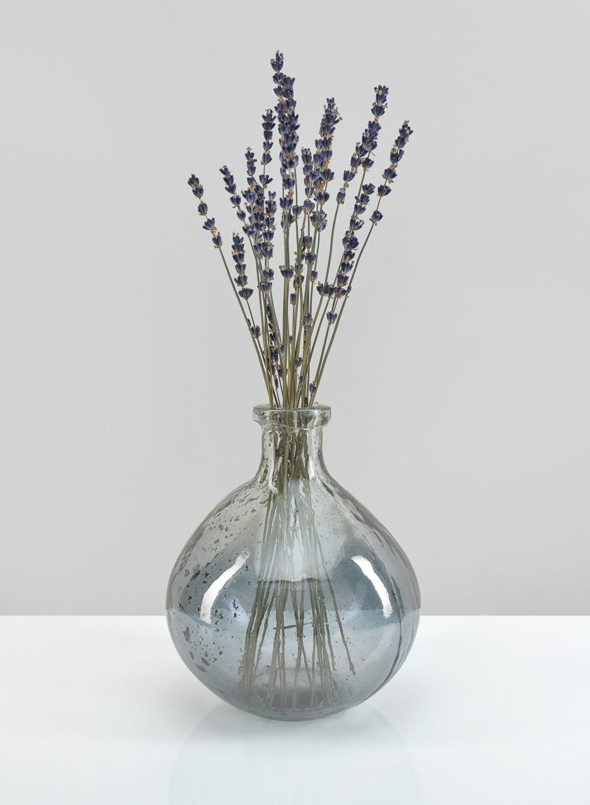 7in Tall Camille Grey Luster Glass Deco Vase Decor Jamaligarden