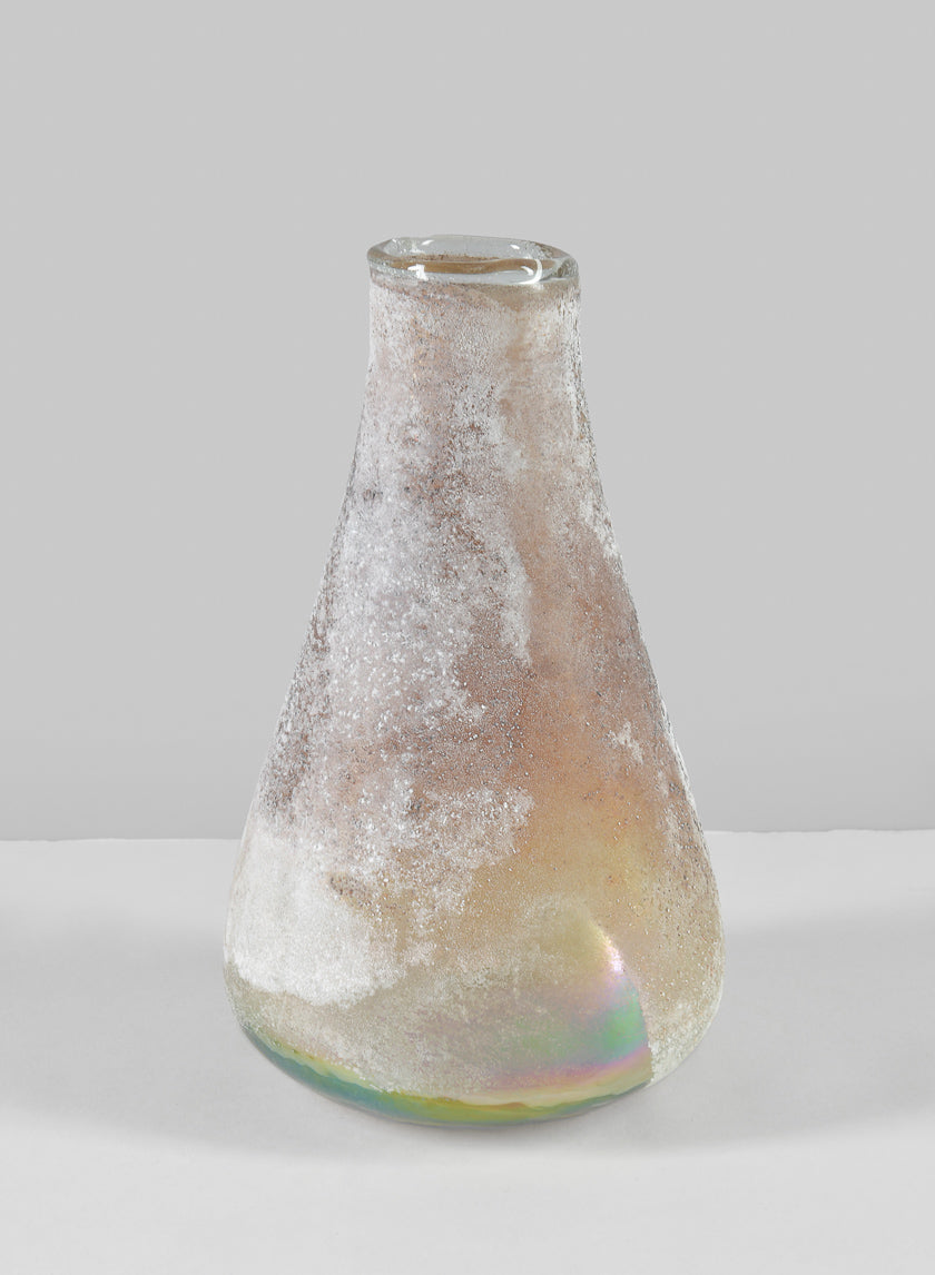 7.5in Tall Noches Frost Washed Artisan Glass Vase Decor Jamaligarden