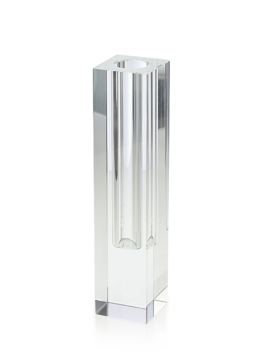 Square Glass Crystal Bud Vases Decor Jamaligarden 9in EACH