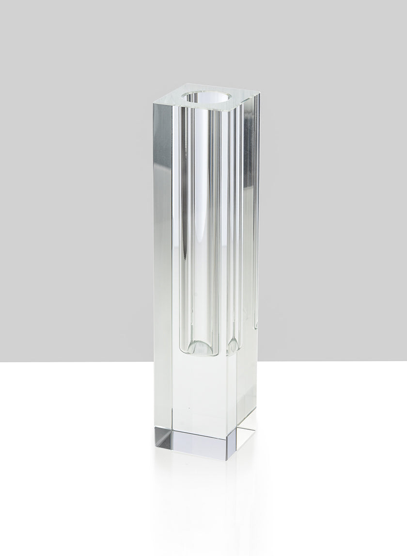 Square Glass Crystal Bud Vases Decor Jamaligarden 7in EACH