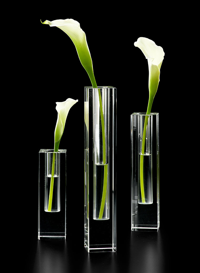 Square Glass Crystal Bud Vases Decor Jamaligarden