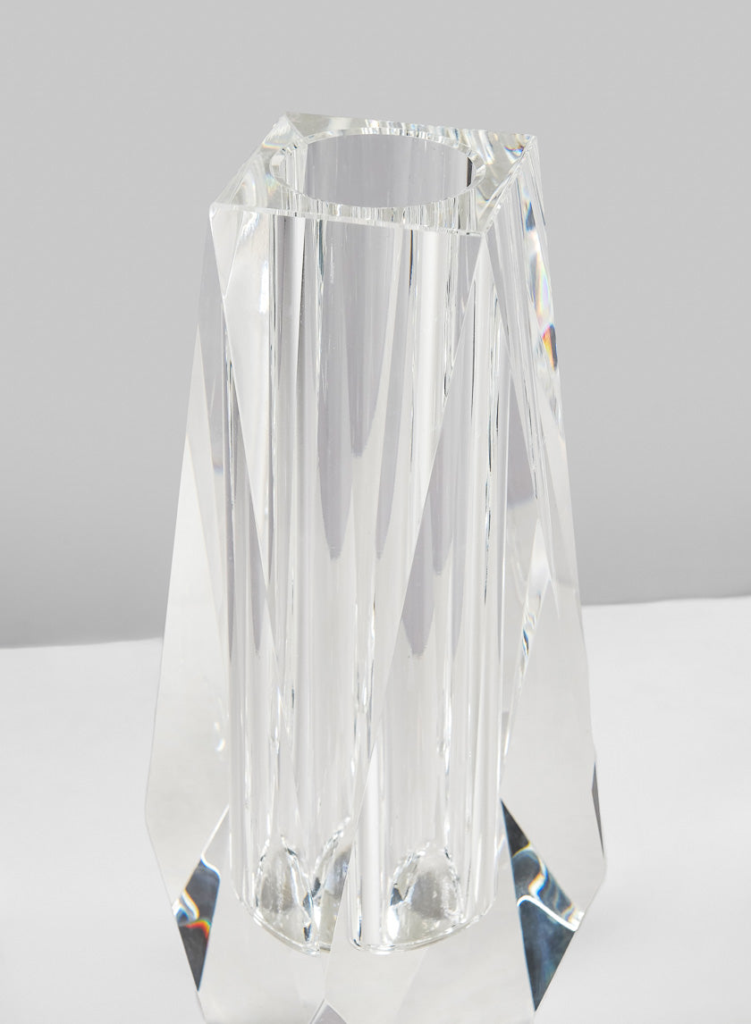8.5in Tall Coffee Table Crystal Glass Vase Decor Jamaligarden