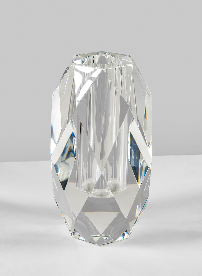 6in Tall Diamond Cut Crystal Glass Vase Decor Jamaligarden