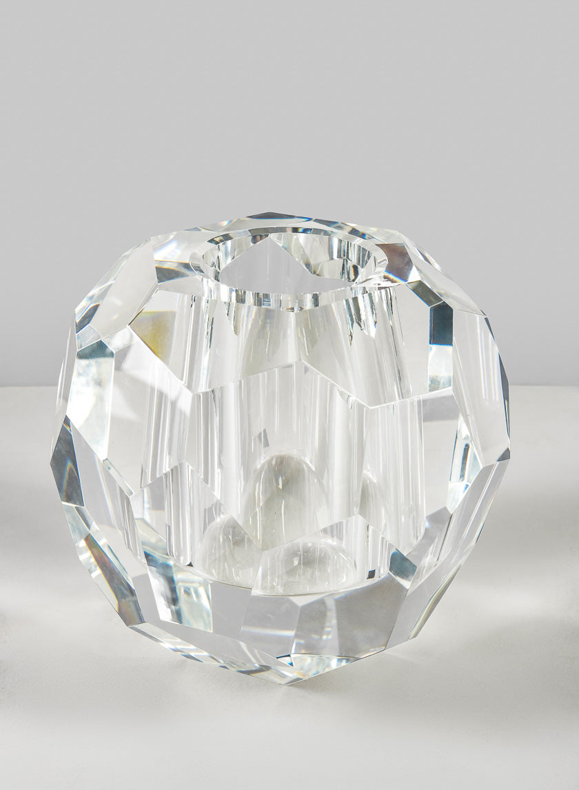 5in Tall Crystal Ball Glass Vase Decor Jamaligarden