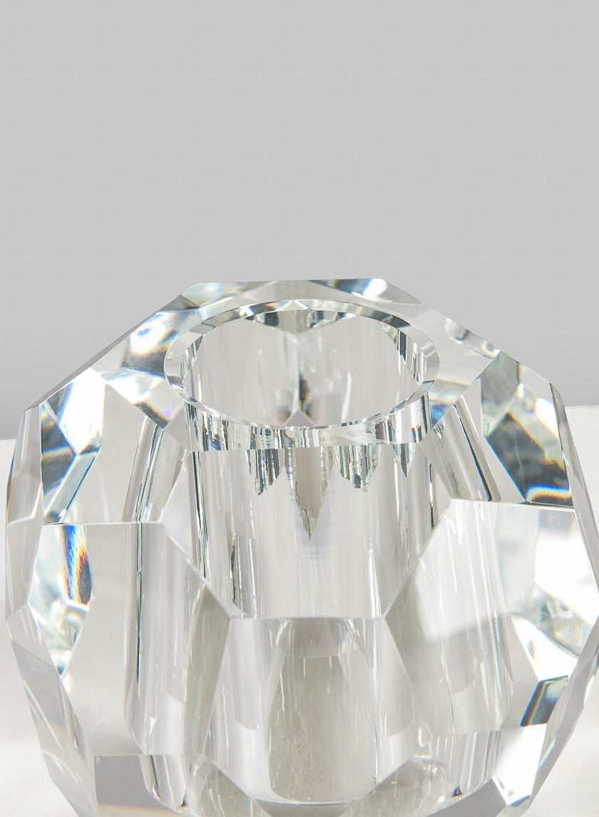 5in Tall Crystal Ball Glass Vase Decor Jamaligarden