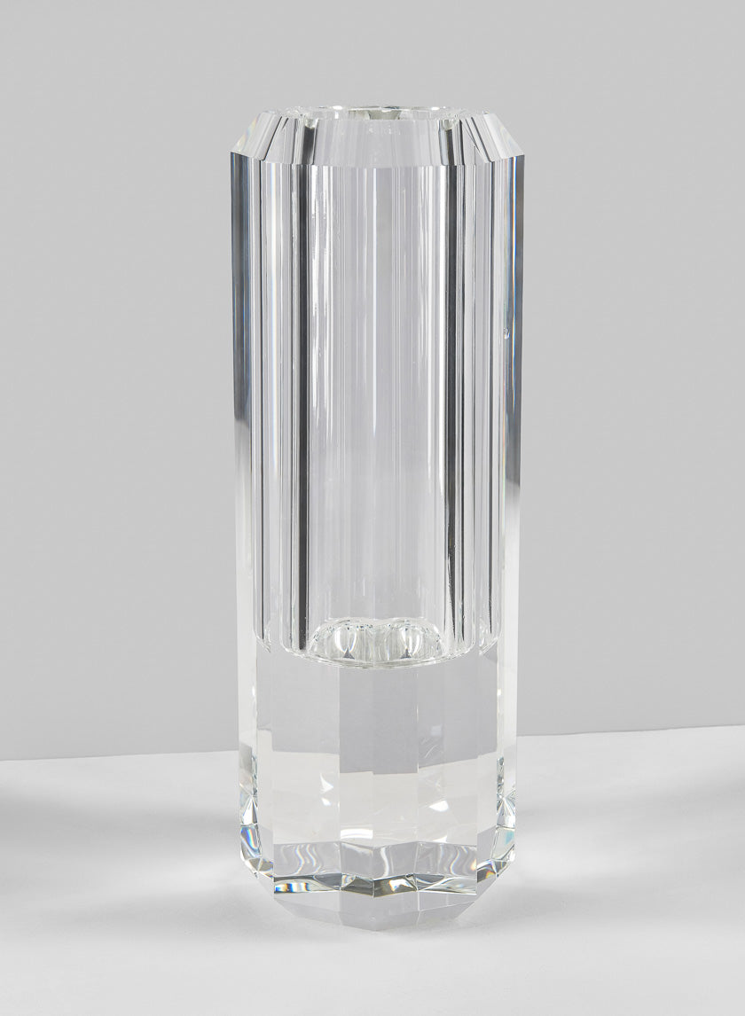 12in Tall Octagonal Centerpiece Crystal Glass Vase Decor Jamaligarden