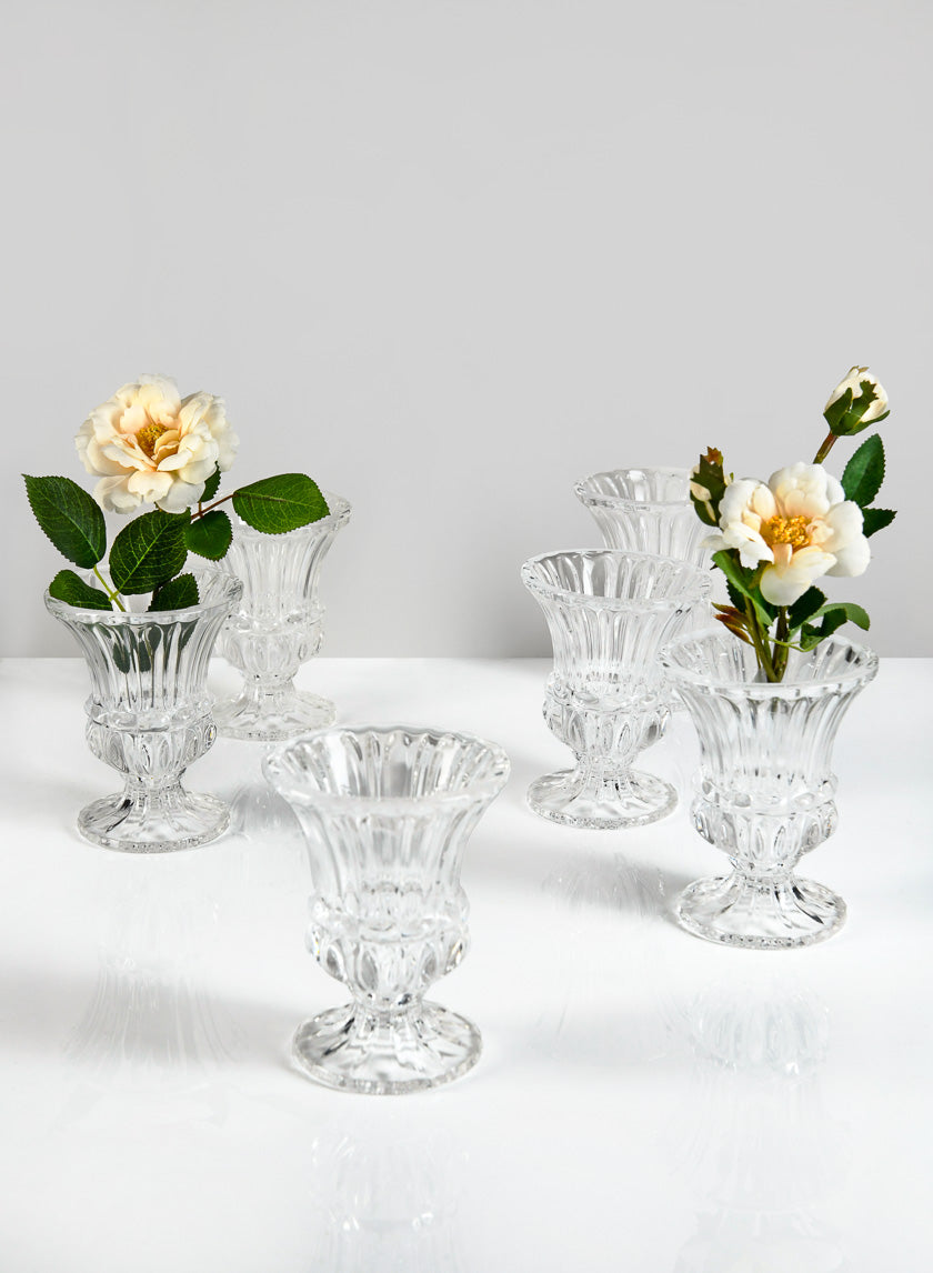 4in Tall Mimosa Glass Urn, Mini Decor Jamaligarden