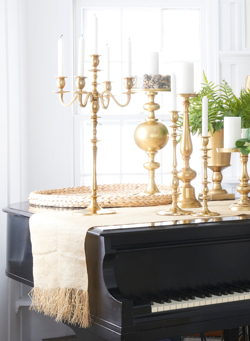 Gold Metal Candle Holders Decor Jamaligarden