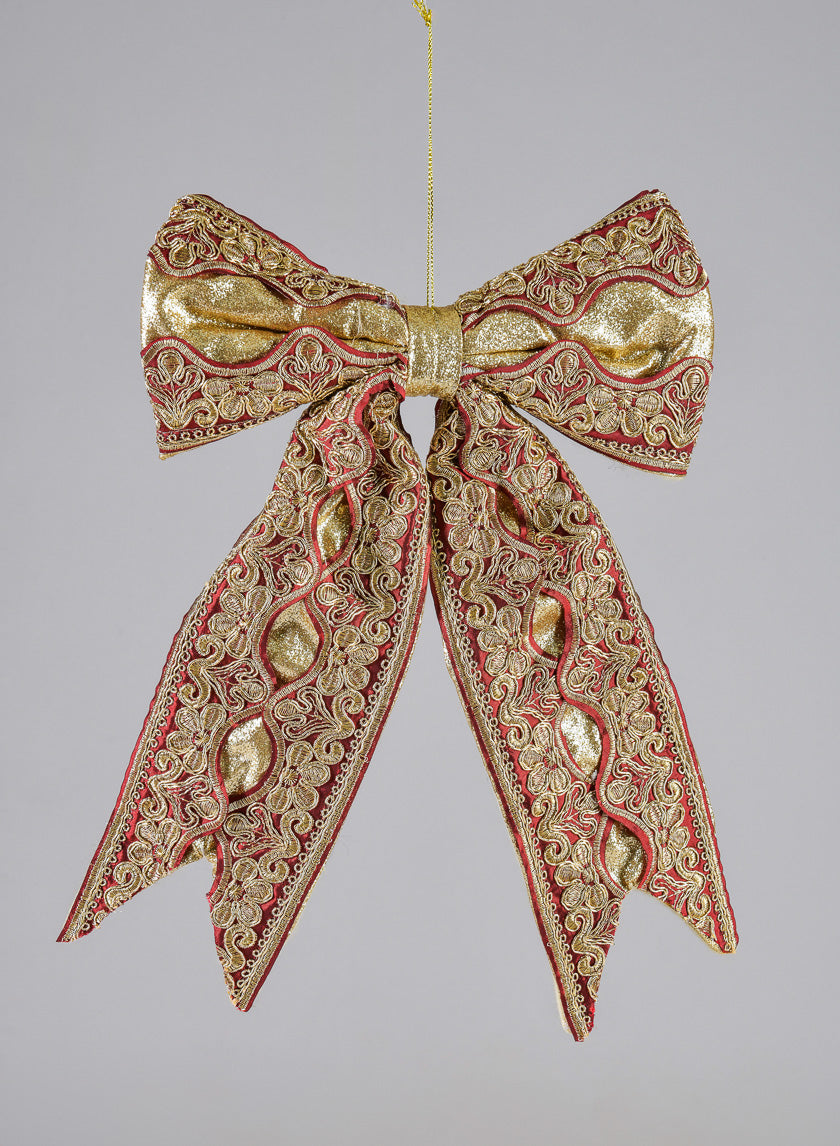 13in Long Tall Ornate British Bow Decor Jamaligarden